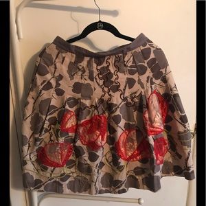 Anthropologie floral print skirt -size 6